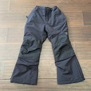 Lands’ End Kids Squall Waterproof Insulated Snow Pants Black Sz 6